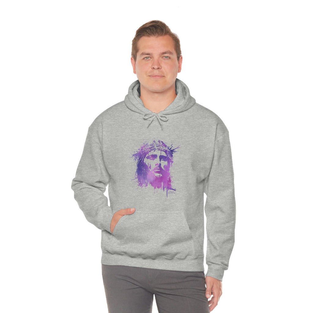 Jesus Crown of Thorns - Hoodie -  White / S, White / M, White / L, White / XL, White / 2XL, White / 3XL, White / 4XL, White / 5XL, Light Blue / S, Light Blue / M -  Trini-T Ministries