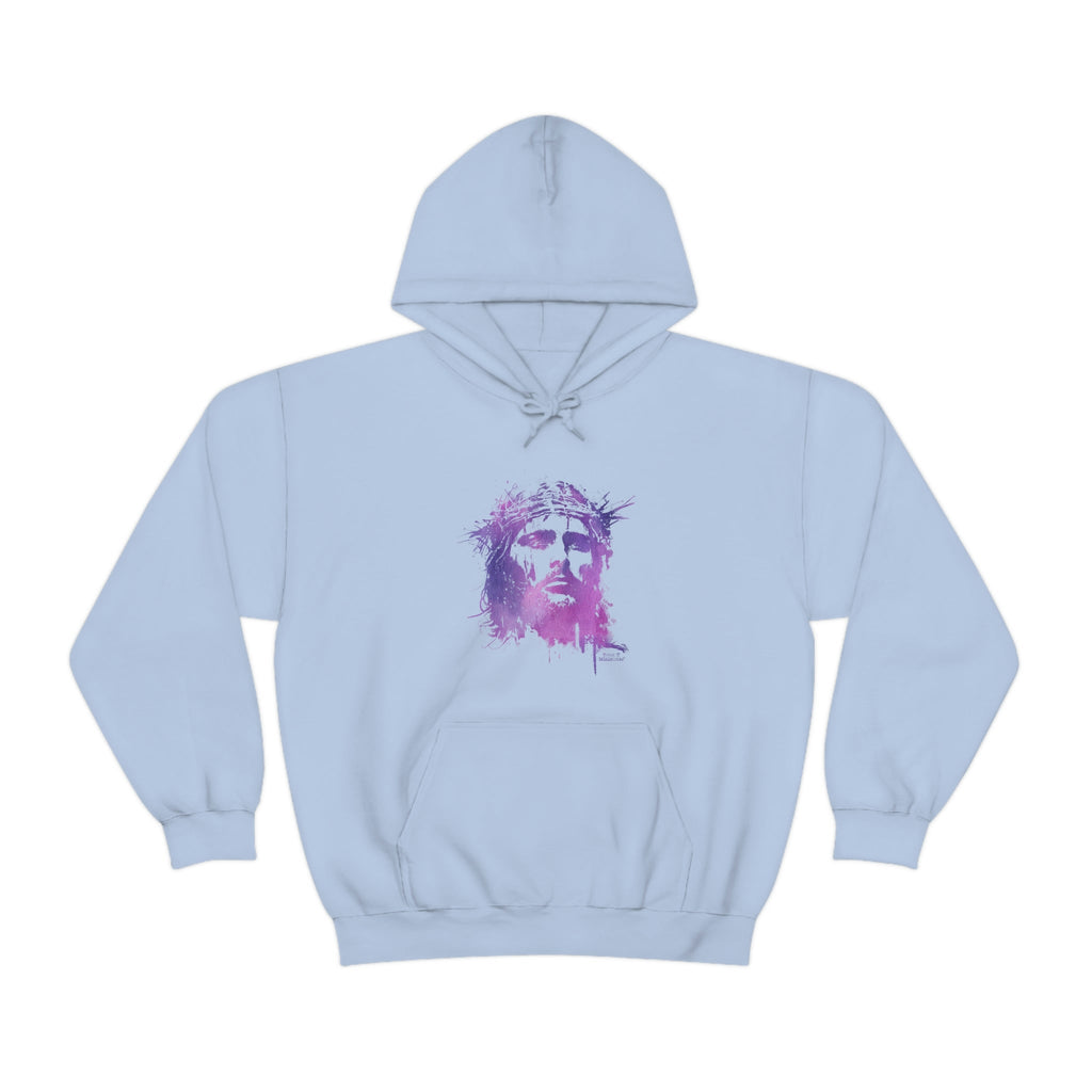 Jesus Crown of Thorns - Hoodie -  White / S, White / M, White / L, White / XL, White / 2XL, White / 3XL, White / 4XL, White / 5XL, Light Blue / S, Light Blue / M -  Trini-T Ministries