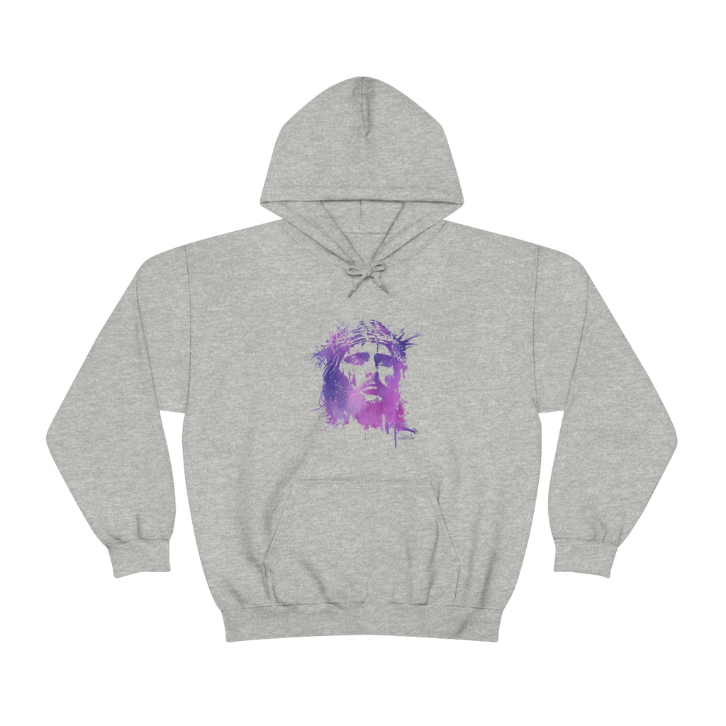 Jesus Crown of Thorns - Hoodie -  White / S, White / M, White / L, White / XL, White / 2XL, White / 3XL, White / 4XL, White / 5XL, Light Blue / S, Light Blue / M -  Trini-T Ministries