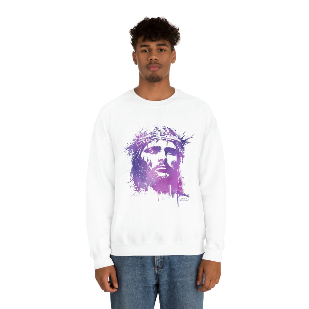 Jesus Crown of Thorns - Sweatshirt -  S / White, M / White, L / White, XL / White, 2XL / White, 3XL / White -  Trini-T Ministries