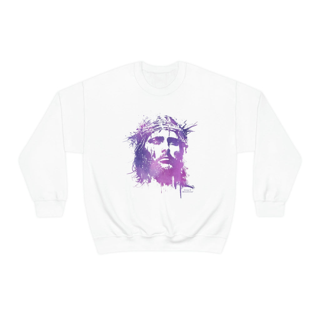 Jesus Crown of Thorns - Sweatshirt -  S / White, M / White, L / White, XL / White, 2XL / White, 3XL / White -  Trini-T Ministries