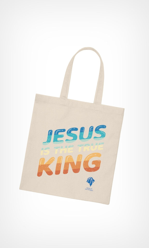 King Jesus - Canvas Tote Bag -  Natural / One size -  Trini-T Ministries