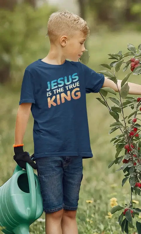 King Jesus - Kid's T -  Black / S, Black / M, Black / L, Black / XL, Navy / S, Navy / M, Navy / L, Navy / XL, Red / S, Red / M -  Trini-T Ministries