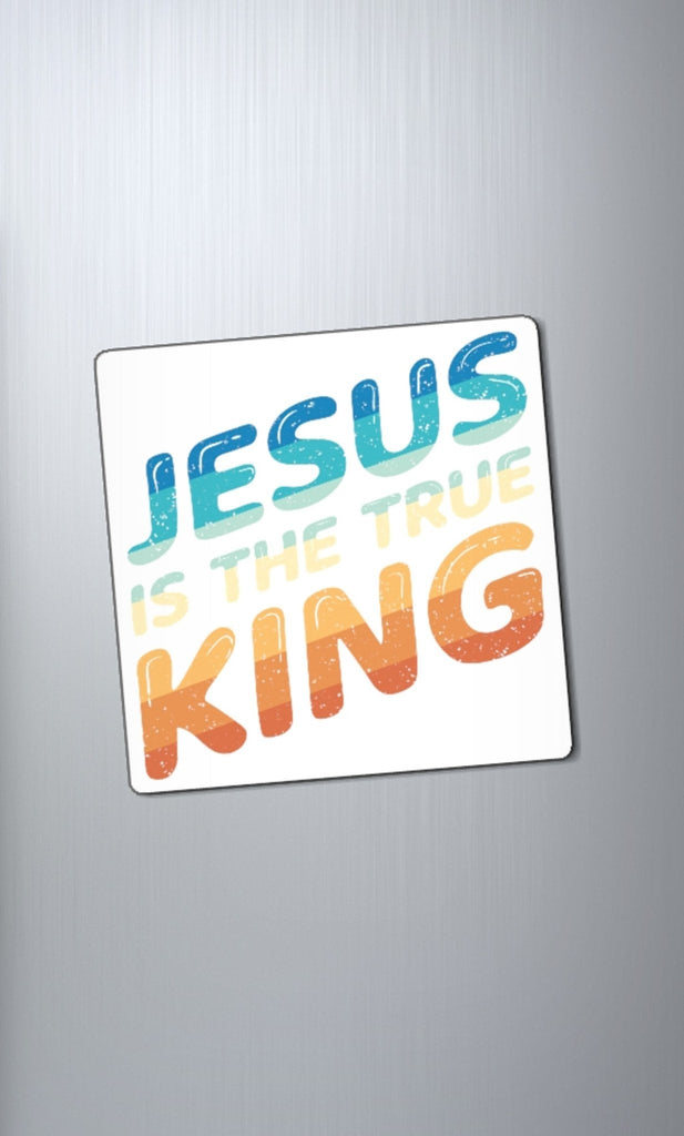 King Jesus - Magnet -  3" × 3", 4" × 4", 6" × 6" -  Trini-T Ministries