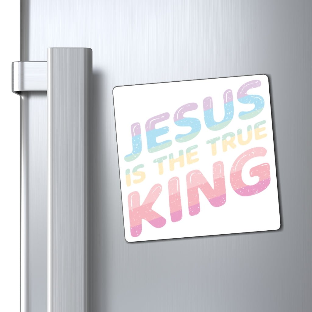 King Jesus - Pastel - Magnet -  3" × 3", 4" × 4", 6" × 6" -  Trini-T Ministries