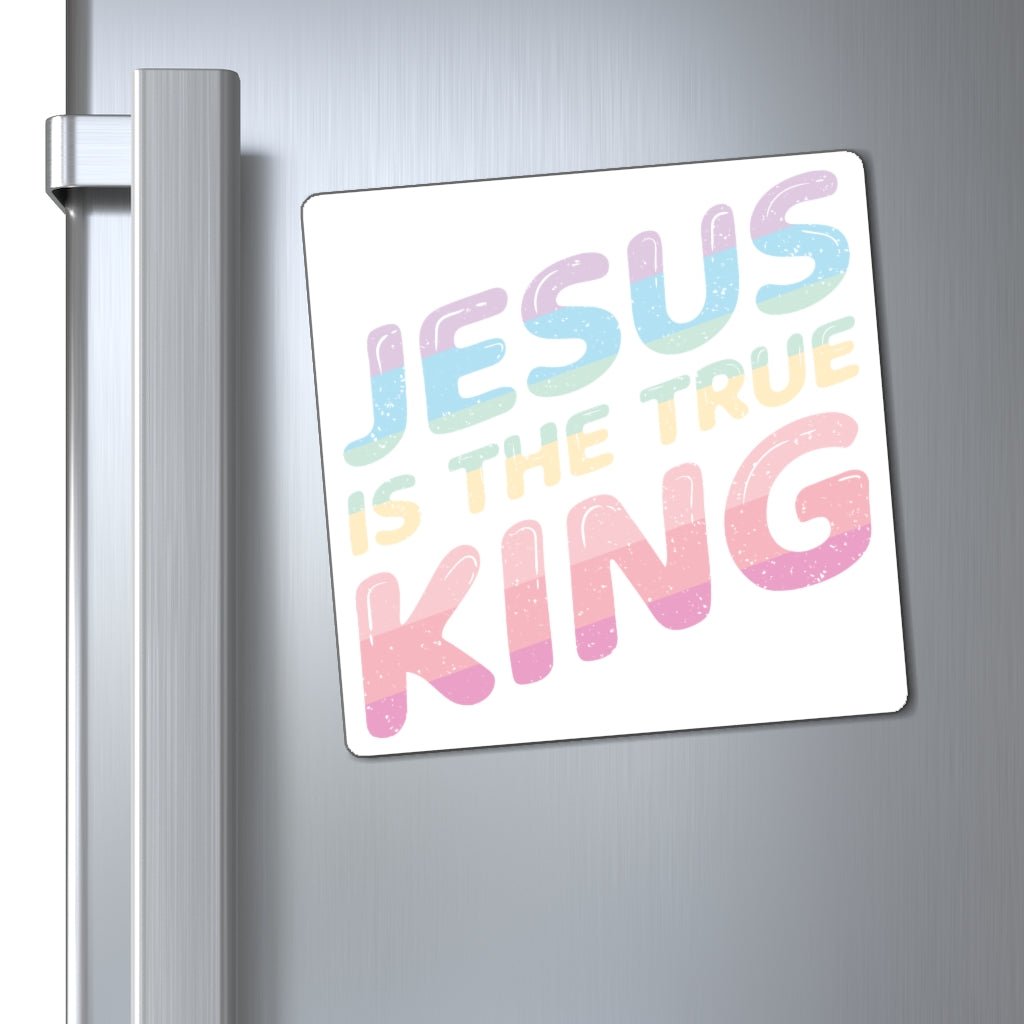 King Jesus - Pastel - Magnet -  3" × 3", 4" × 4", 6" × 6" -  Trini-T Ministries