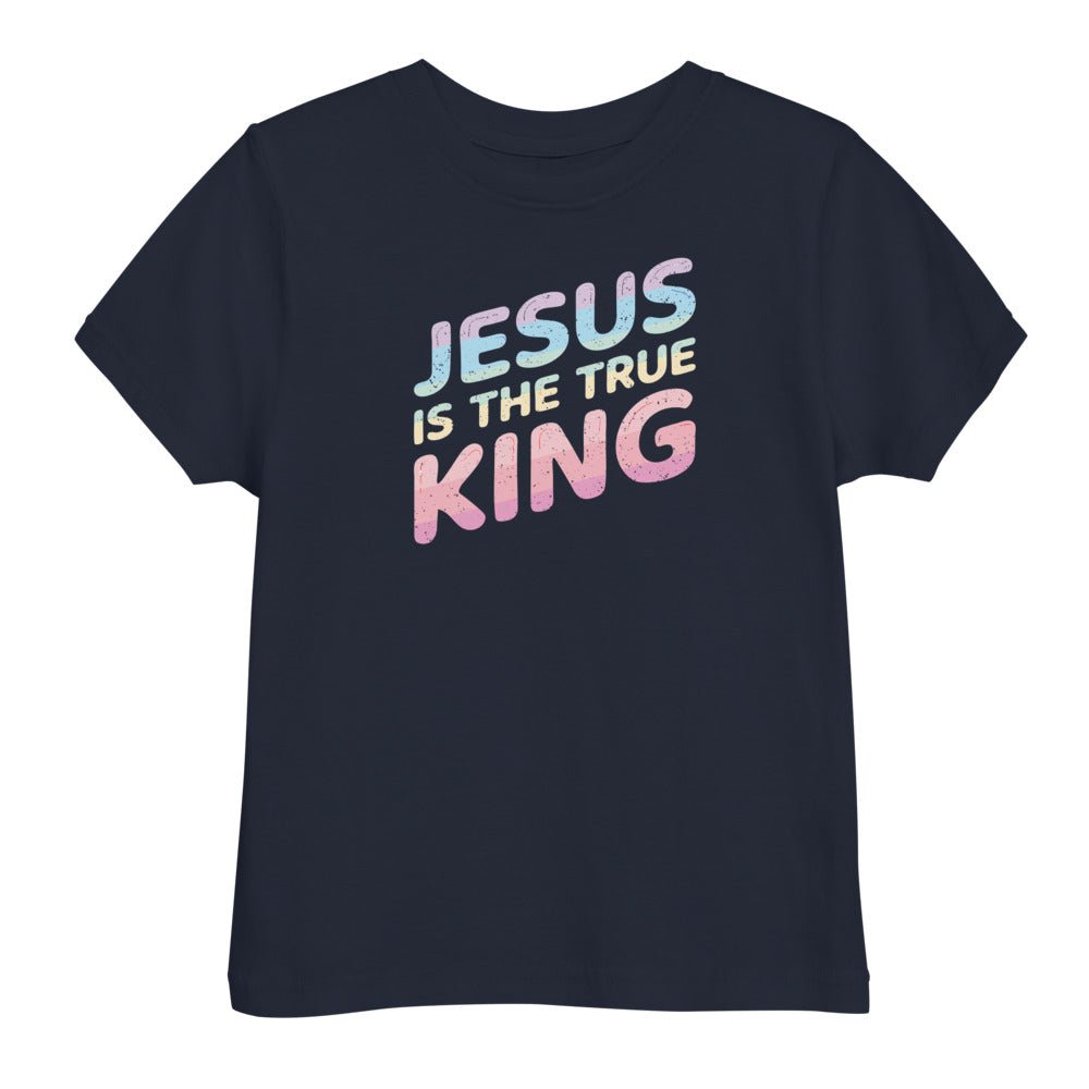 King Jesus - Pastel - Toddler's T -  Black / 2, Black / 3, Black / 4, Black / 5/6, Navy / 2, Navy / 3, Navy / 4, Navy / 5/6, Hot Pink / 2, Hot Pink / 3 -  Trini-T Ministries