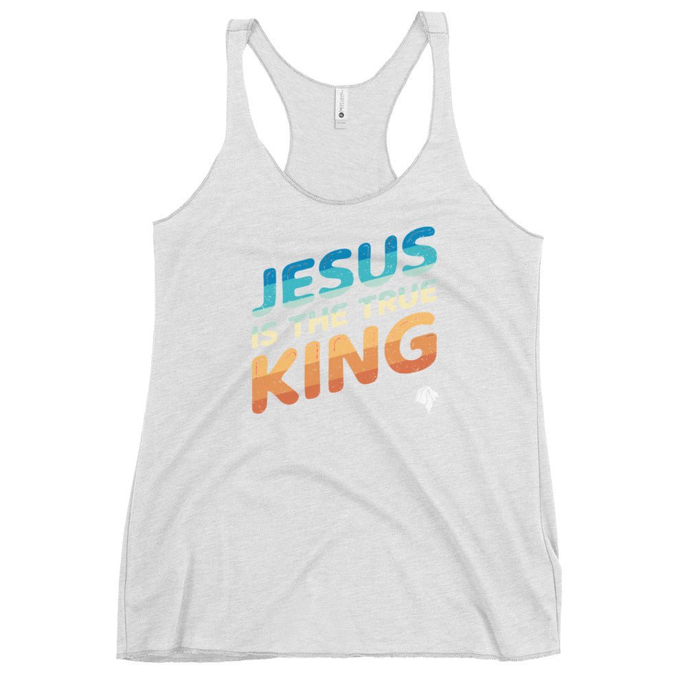 King Jesus - Women's Racerback Tank -  Vintage Black / XS, Vintage Black / S, Vintage Black / M, Vintage Black / L, Vintage Black / XL, Vintage Navy / XS, Vintage Navy / S, Vintage Navy / M, Vintage Navy / L, Vintage Navy / XL -  Trini-T Ministries