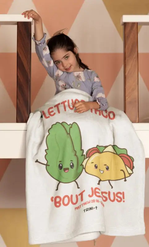 Lettuce Taco - Blanket -  60" × 80", 50" × 60", 30" × 40" -  Trini-T Ministries