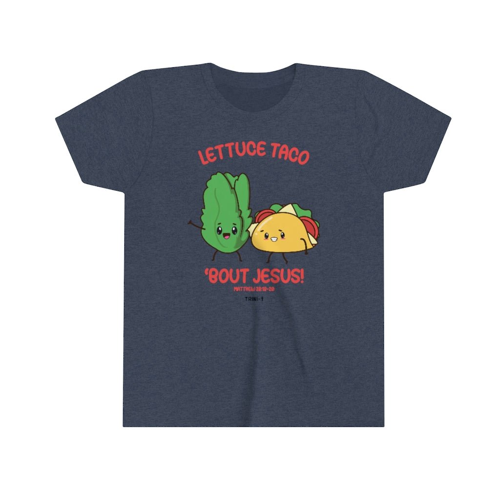 Lettuce Taco - Kid's T -  Heather Navy / L, Black / S, White / S, Kelly / S, Pink / S, True Royal / S, Heather Navy / S, Gold / S, Black / M, White / M -  Trini-T Ministries