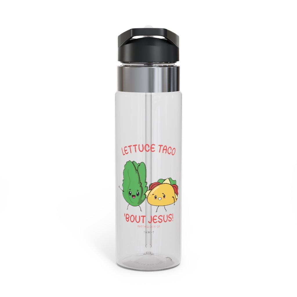 Lettuce Taco - Water Bottle -  20oz / Clear -  Trini-T Ministries