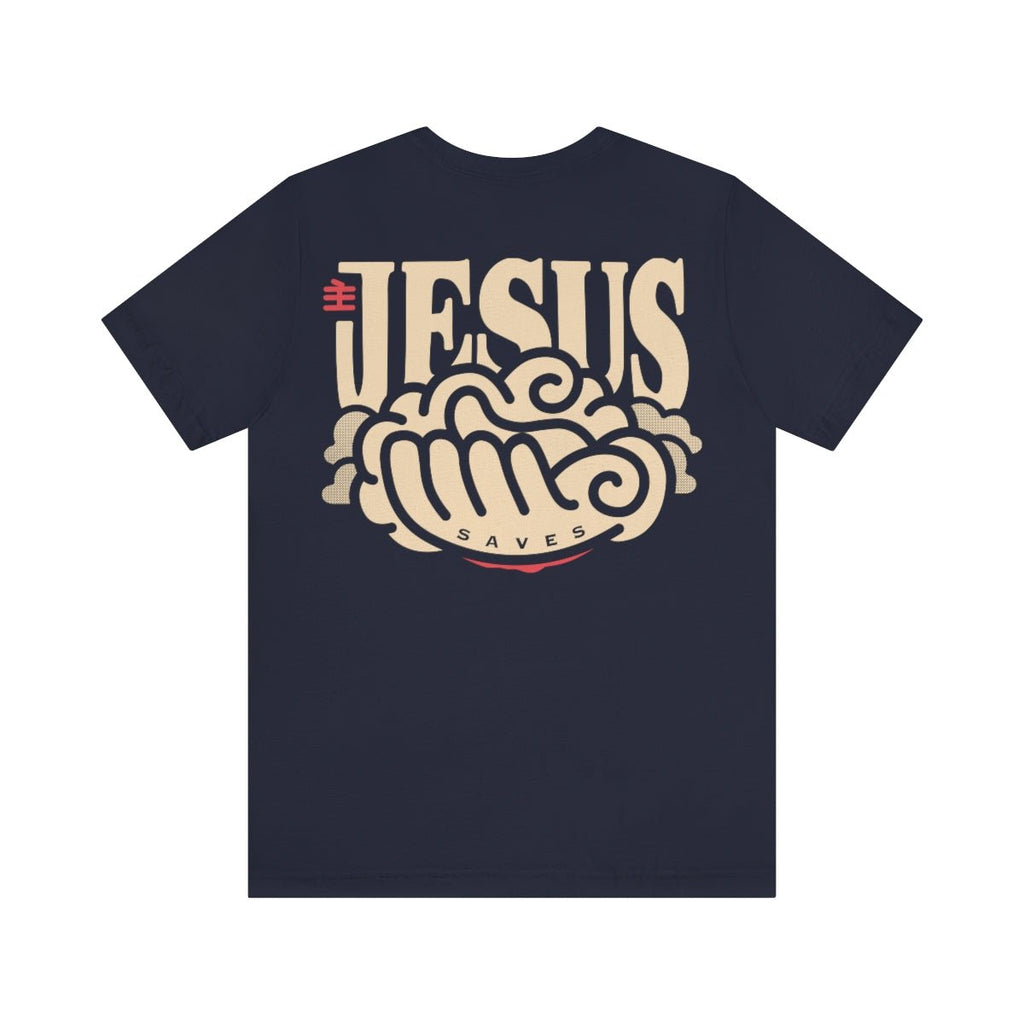 Lord Jesus Saves - Unisex T -  Navy / S, Navy / M, Navy / L, Navy / XL, Navy / 2XL, Navy / 3XL -  Trini-T Ministries