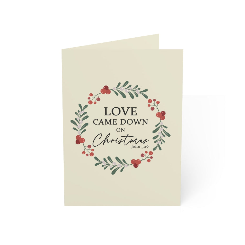 Love Came Down - Greeting Cards (1 10 30 and 50pcs) - 5’’ x 7’’ (Vertical) / Coated (both sides) / 1 pc - Paper products