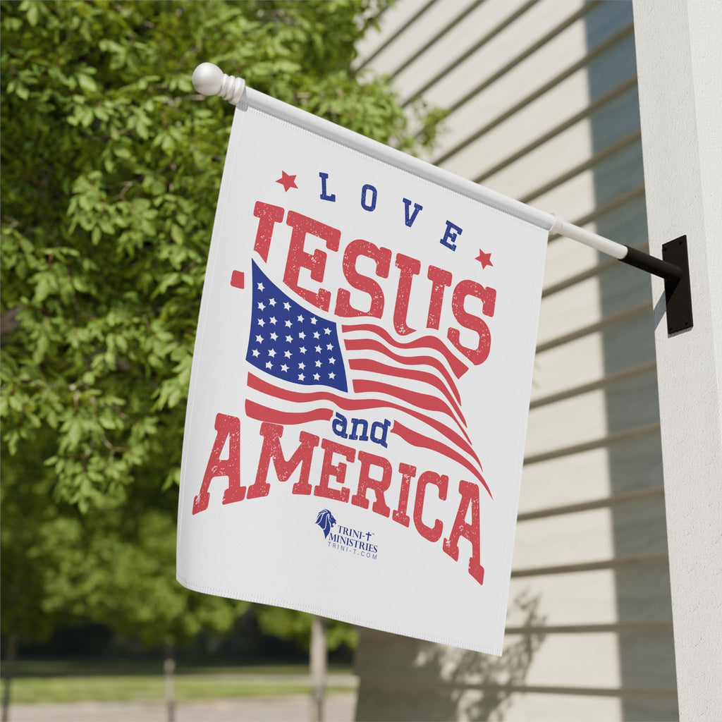 Love Jesus & America - Garden Flag - Trini-T Ministries