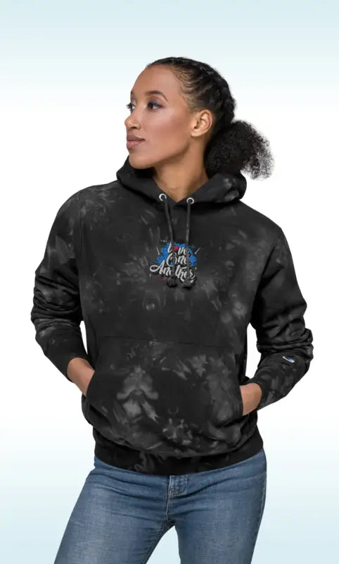 Love One Another - Women’s Champion Hoodie -  Black / S, Black / M, Black / L, Black / XL, Black / 2XL, Navy / S, Navy / M, Navy / L, Navy / XL, Navy / 2XL -  Trini-T Ministries