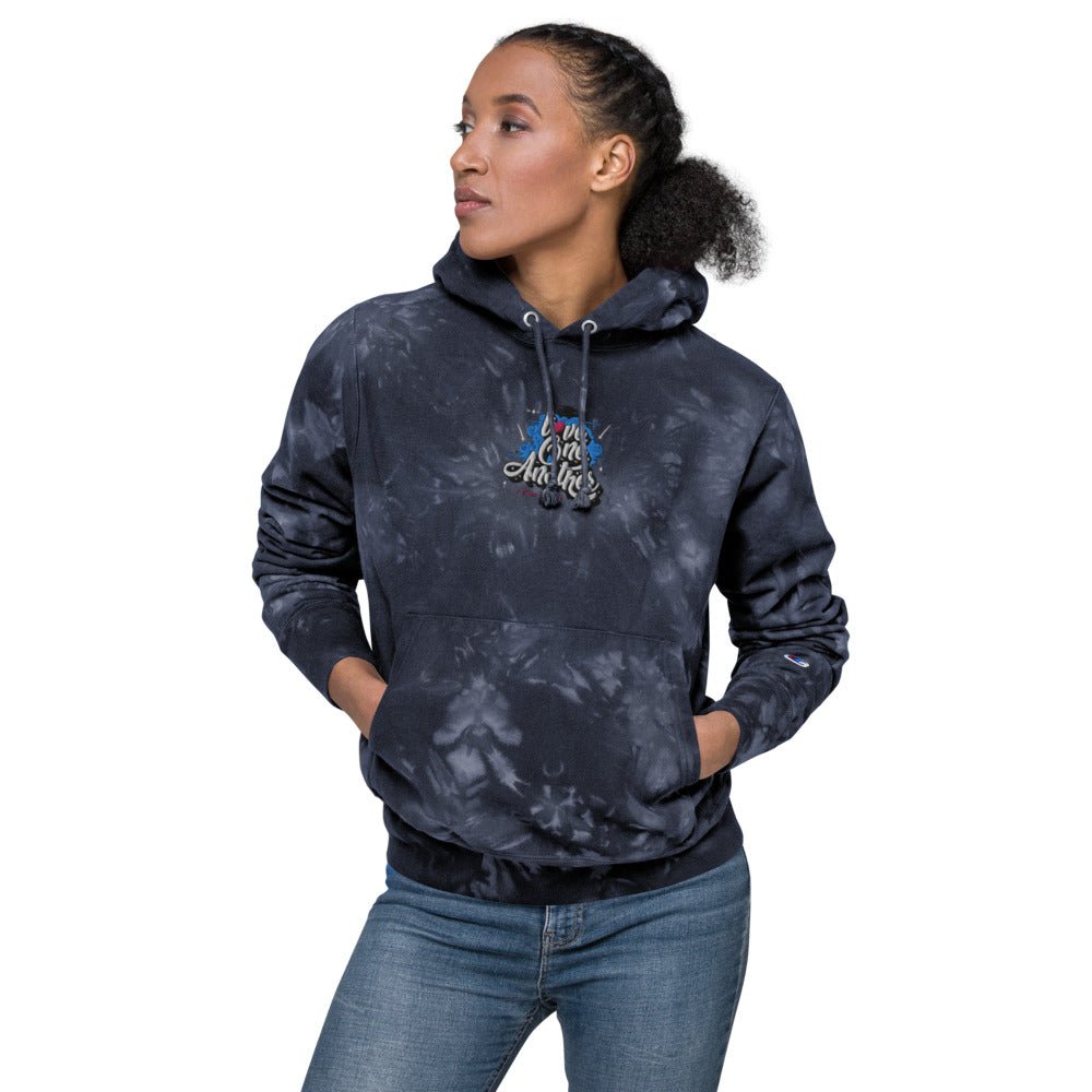 Love One Another - Women’s Champion Hoodie -  Black / S, Black / M, Black / L, Black / XL, Black / 2XL, Navy / S, Navy / M, Navy / L, Navy / XL, Navy / 2XL -  Trini-T Ministries