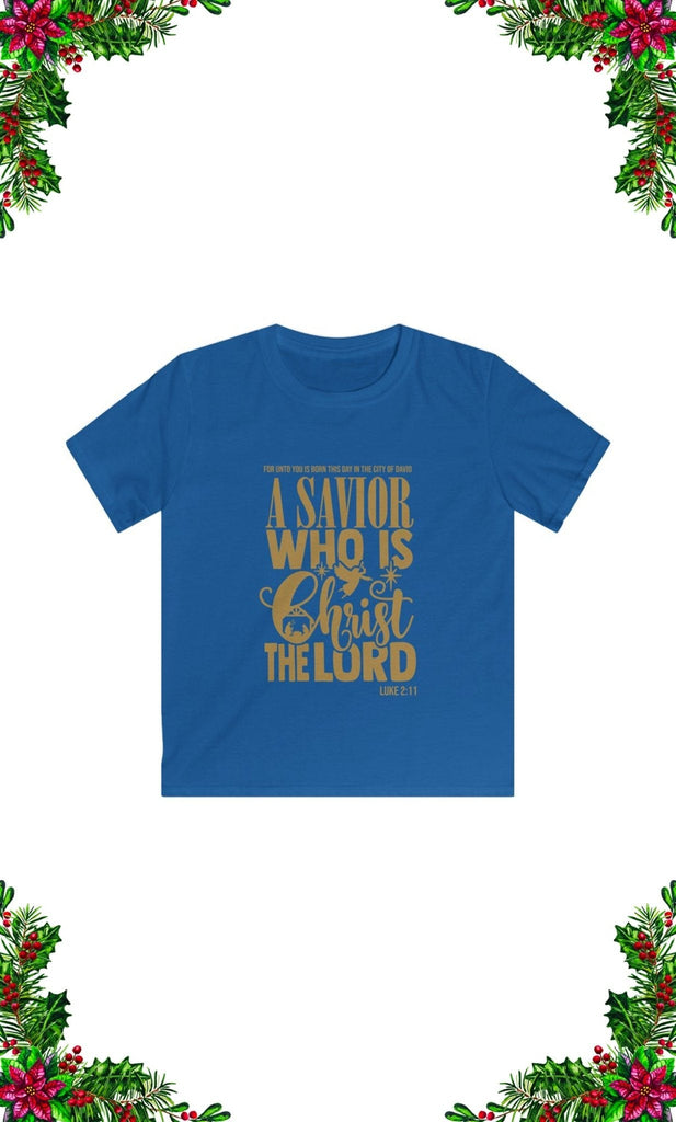 Luke 2:11 - Kid's T -  True Royal / S, True Royal / M, Black / S, White / S, Pink / S, Red / S, Navy / S, Ash / S, Black / M, White / M -  Trini-T Ministries