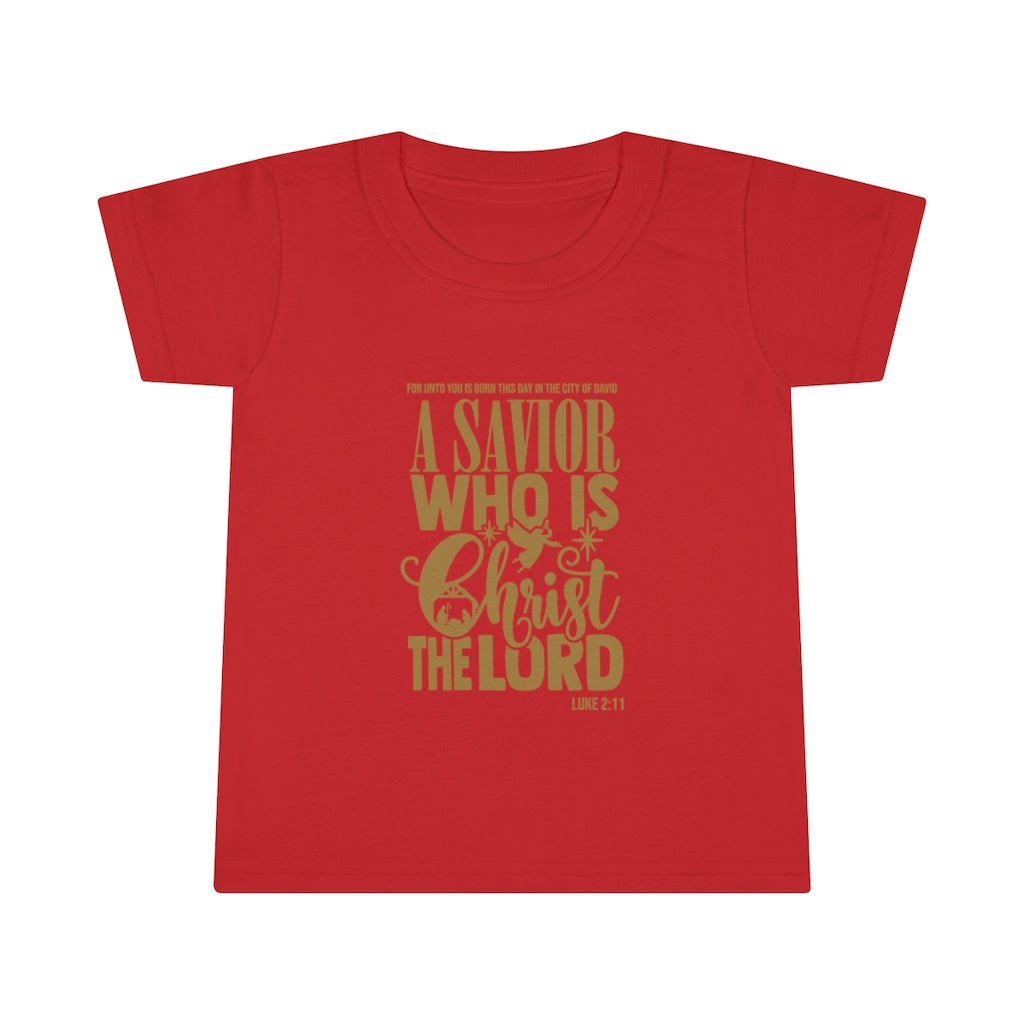 Luke 2:11 - Toddler's T -  White / 2T, Navy / 2T, Red / 2T, Navy / 3T, Red / 3T, White / 3T, Navy / 4T, Red / 4T, White / 4T, Navy / 5T -  Trini-T Ministries