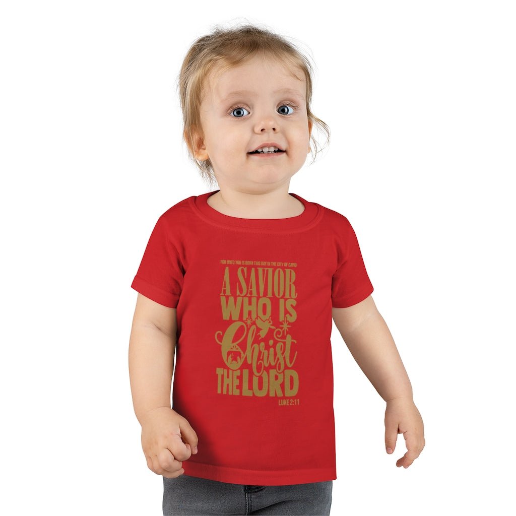 Luke 2:11 - Toddler's T -  White / 2T, Navy / 2T, Red / 2T, Navy / 3T, Red / 3T, White / 3T, Navy / 4T, Red / 4T, White / 4T, Navy / 5T -  Trini-T Ministries