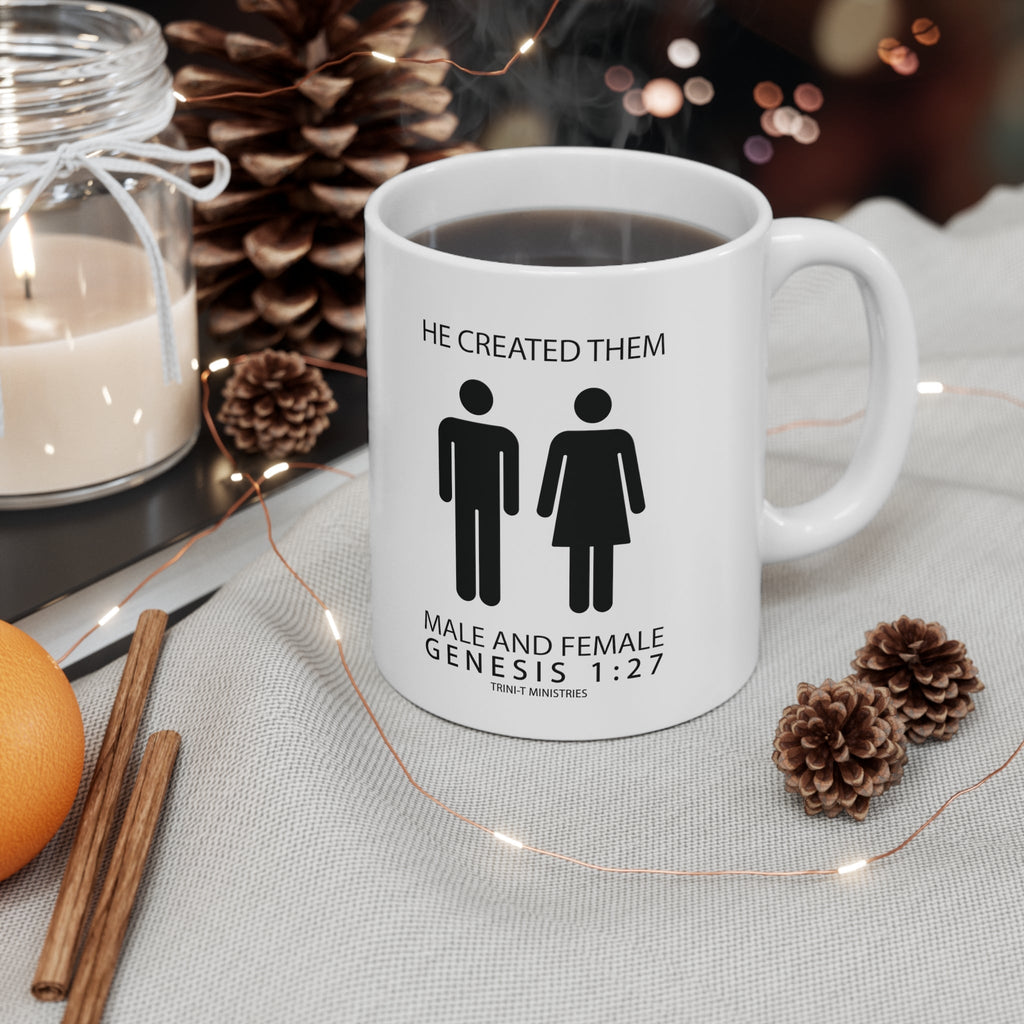 Male and Female - Mug -  11oz -  Trini-T Ministries