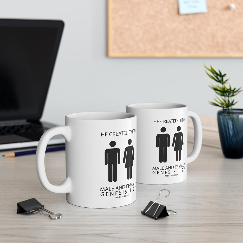 Male and Female - Mug -  11oz -  Trini-T Ministries