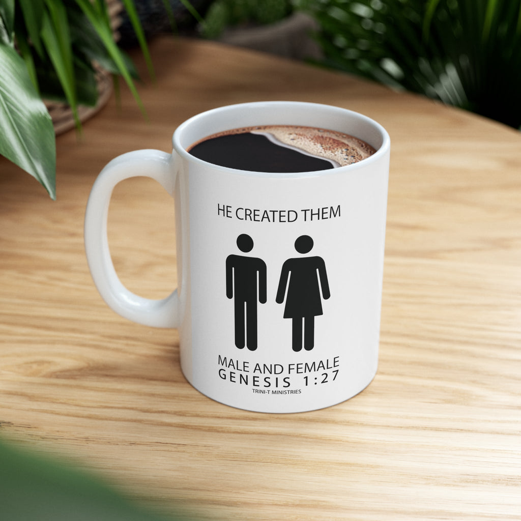 Male and Female - Mug -  11oz -  Trini-T Ministries