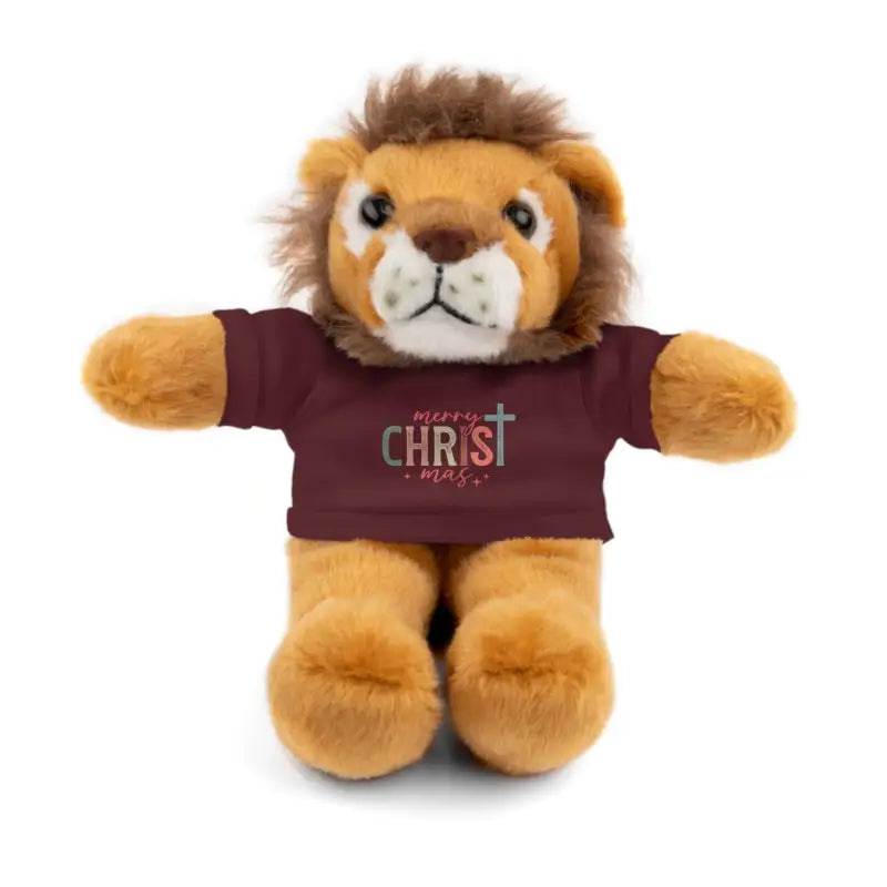 Merry CHRISTmas Plushie - Lamb Lion Bear - Maroon / 8’’ - Accessories