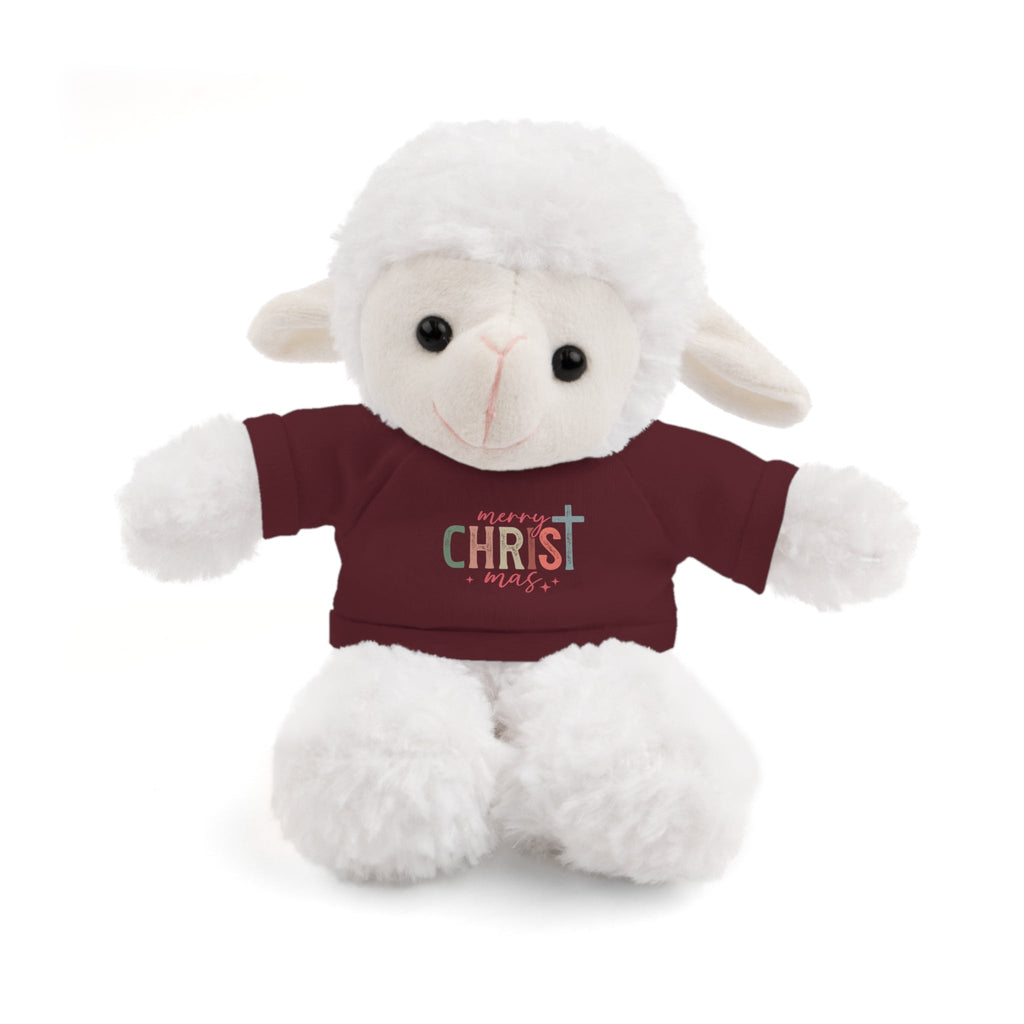 Merry CHRISTmas Plushie - Lamb Lion Bear - Maroon / Sheep / 8’’ - Accessories