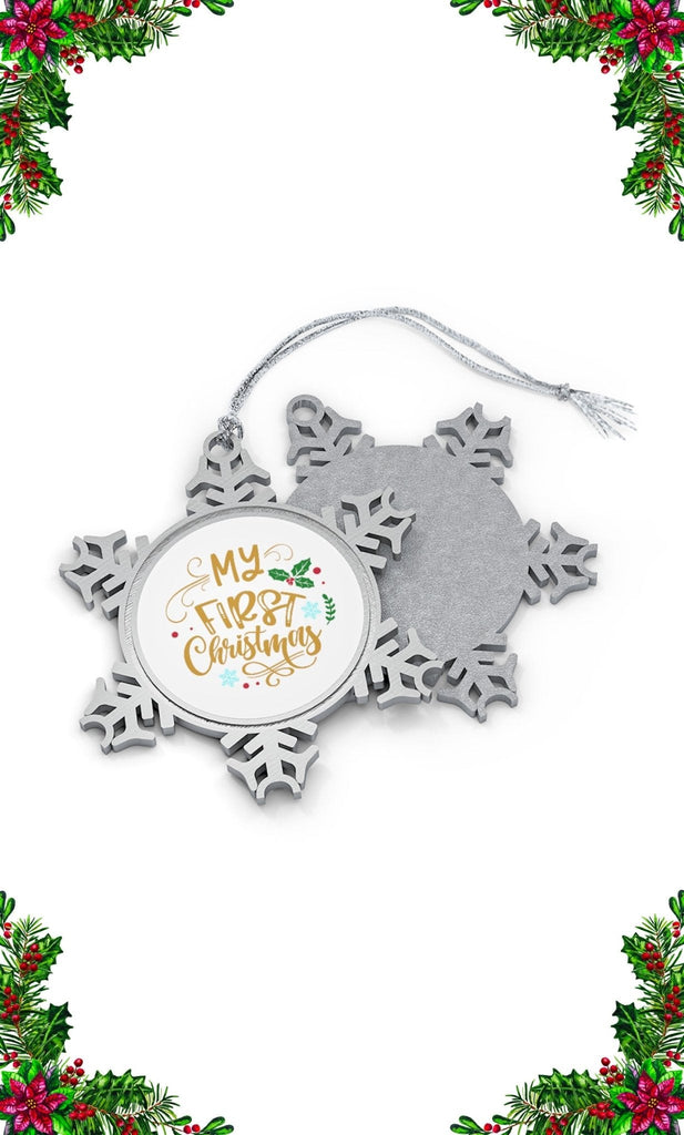 My First Christmas - Pewter Snowflake Ornament -  Snowflake / One Size -  Trini-T Ministries