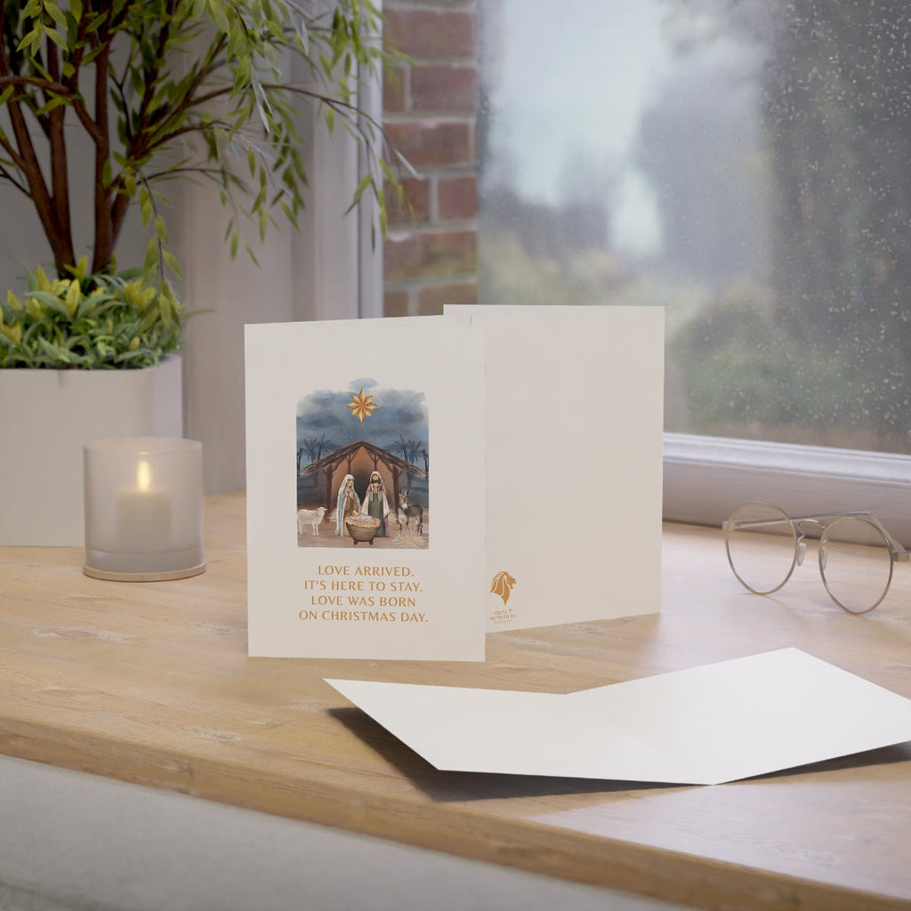 Christmas card with a beautiful nativity scene illustration for nativity greeting cards