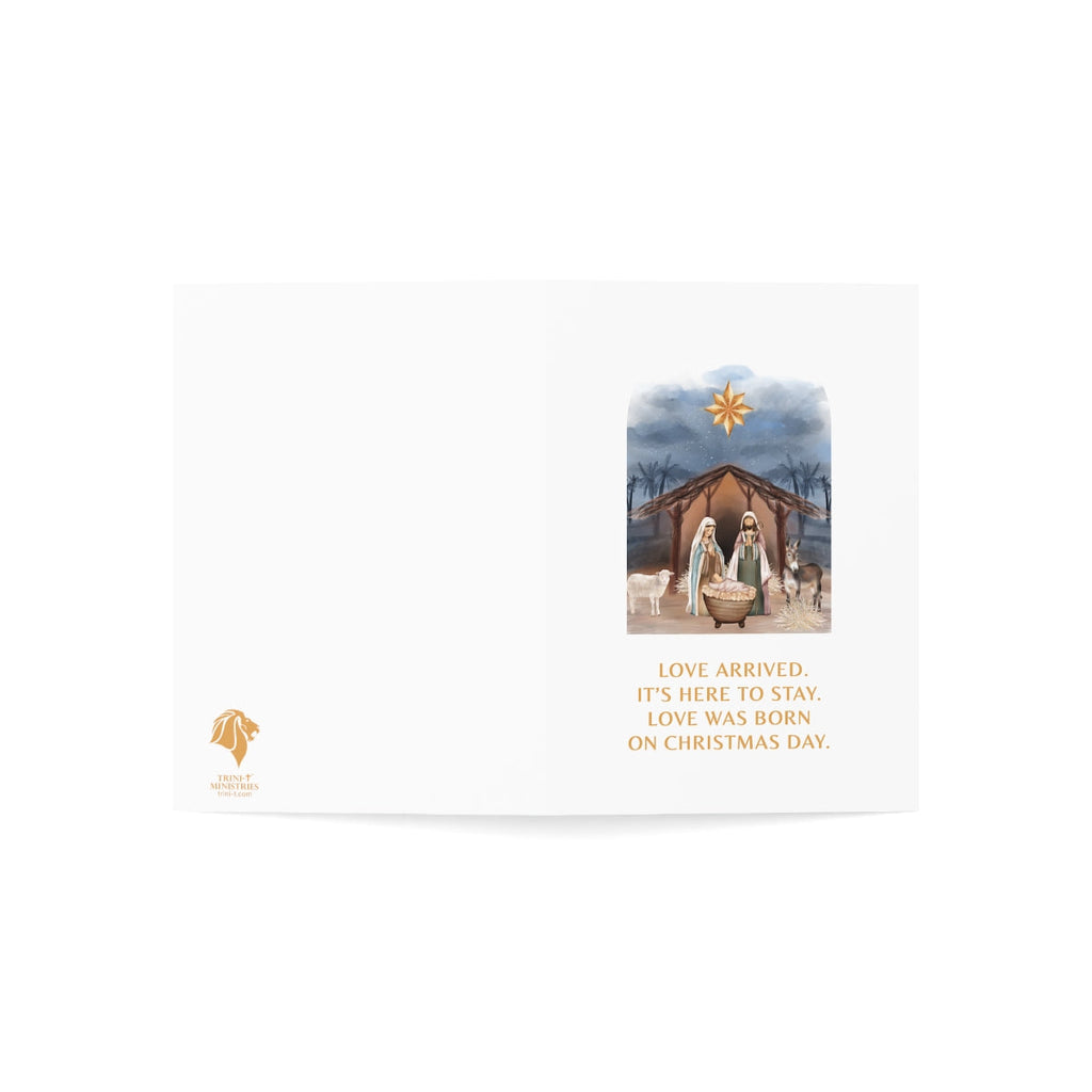 Christmas card with a beautiful nativity scene for festive greeting cards collection