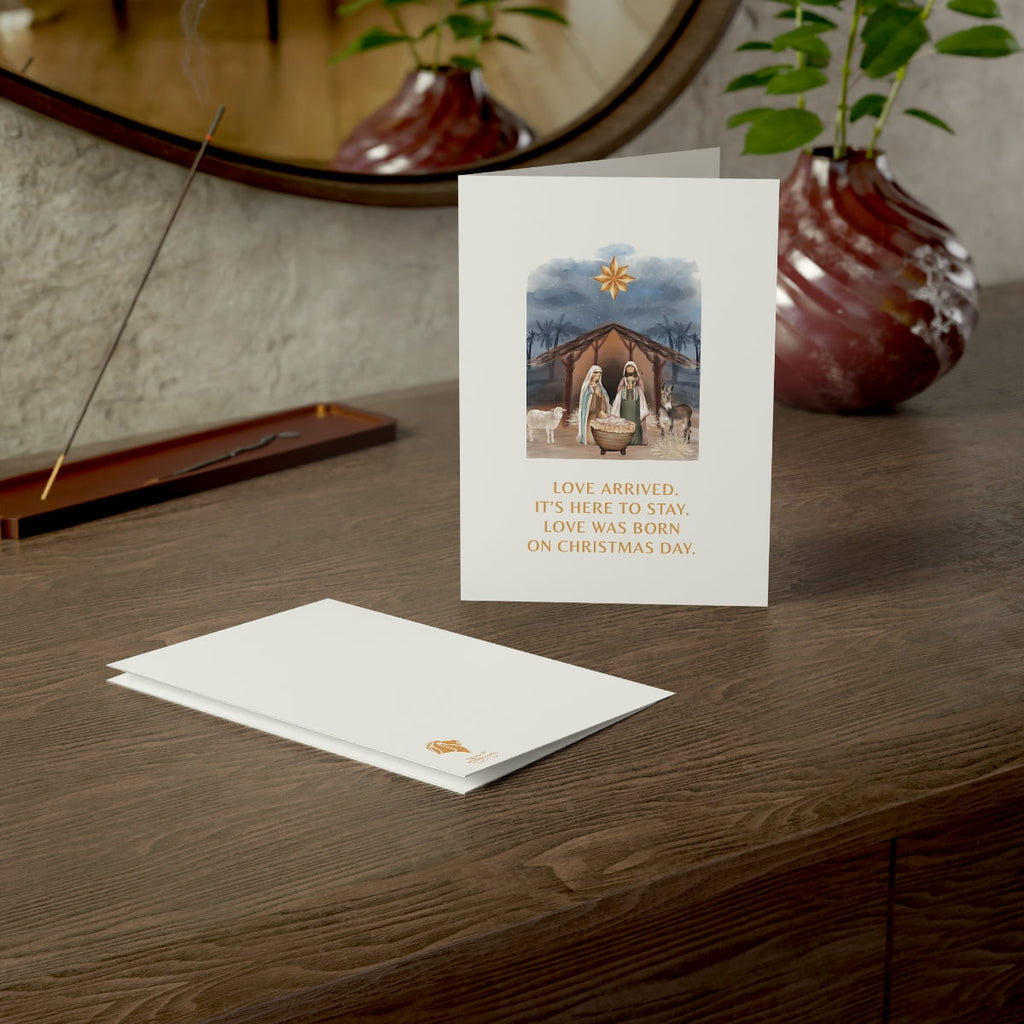 Christmas card with a beautiful nativity scene illustration for your greeting cards collection