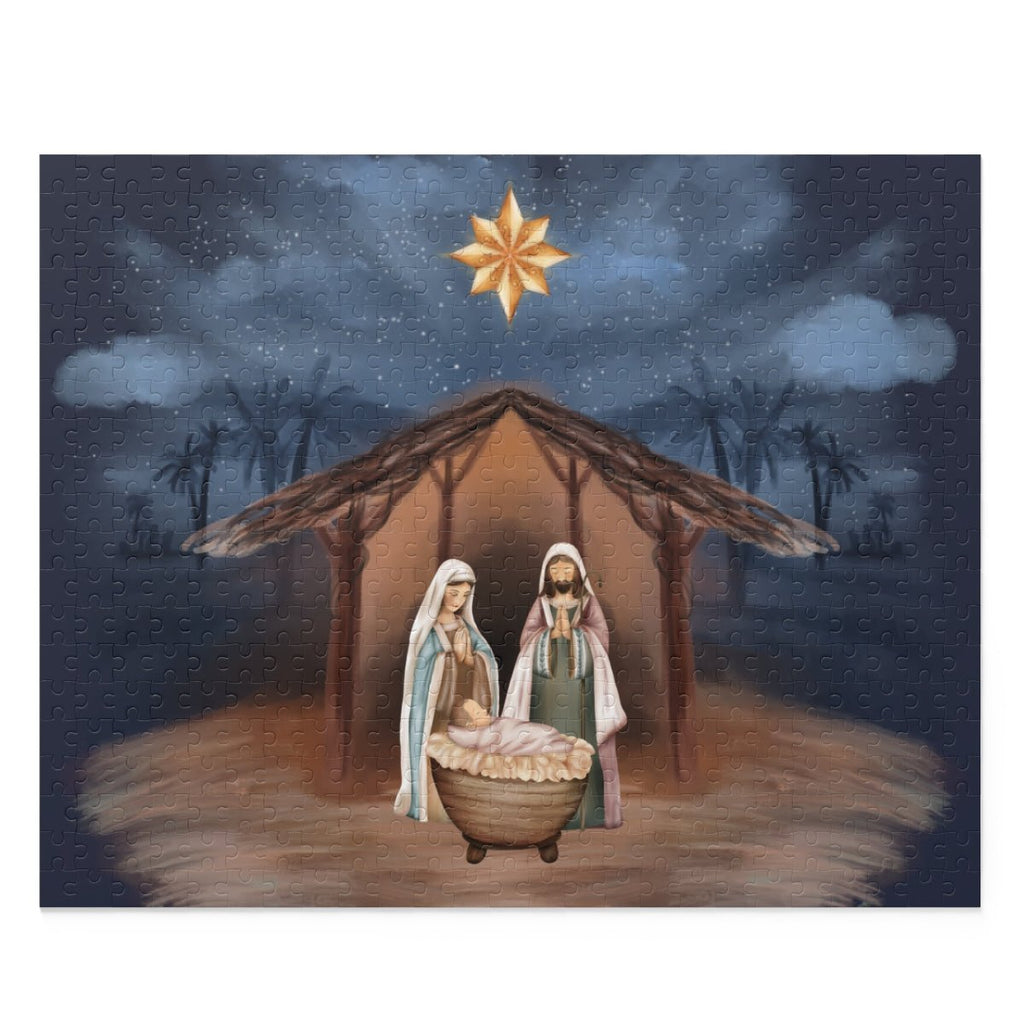 Nativity - Puzzle (120, 252, 500-Piece) -  20" × 16" (500 pcs), 10" × 8" (120 pcs), 14" × 11" (252 pcs) -  Trini-T Ministries