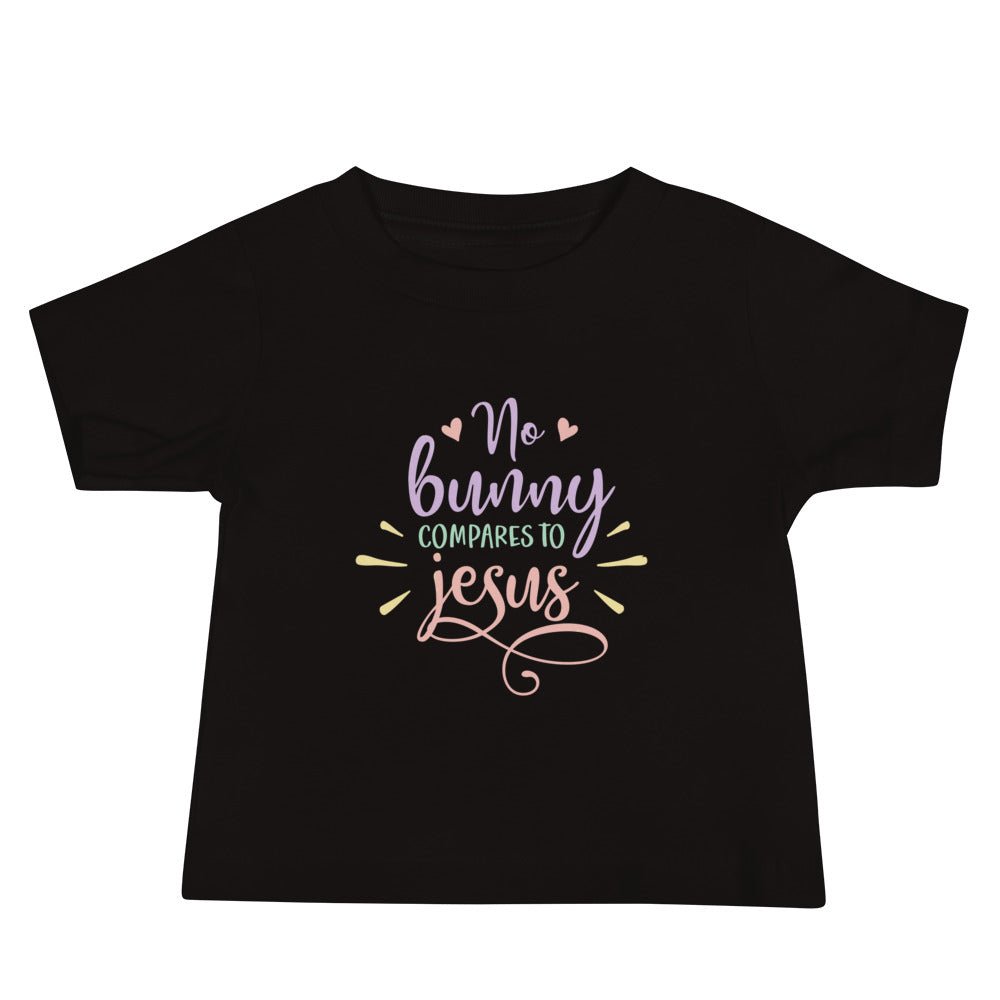 No Bunny - Baby’s T -  Black / 6-12m, Black / 12-18m, Black / 18-24m, Heather Columbia Blue / 6-12m, Heather Columbia Blue / 12-18m, Heather Columbia Blue / 18-24m, White / 6-12m, White / 12-18m, White / 18-24m -  Trini-T Ministries