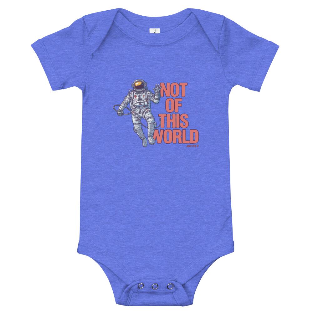 Not Of This World - Baby’s Romper -  Black / 3-6m, Black / 6-12m, Black / 12-18m, Black / 18-24m, Athletic Heather / 3-6m, Athletic Heather / 6-12m, Athletic Heather / 12-18m, Athletic Heather / 18-24m, White / 3-6m, White / 6-12m -  Trini-T Ministries