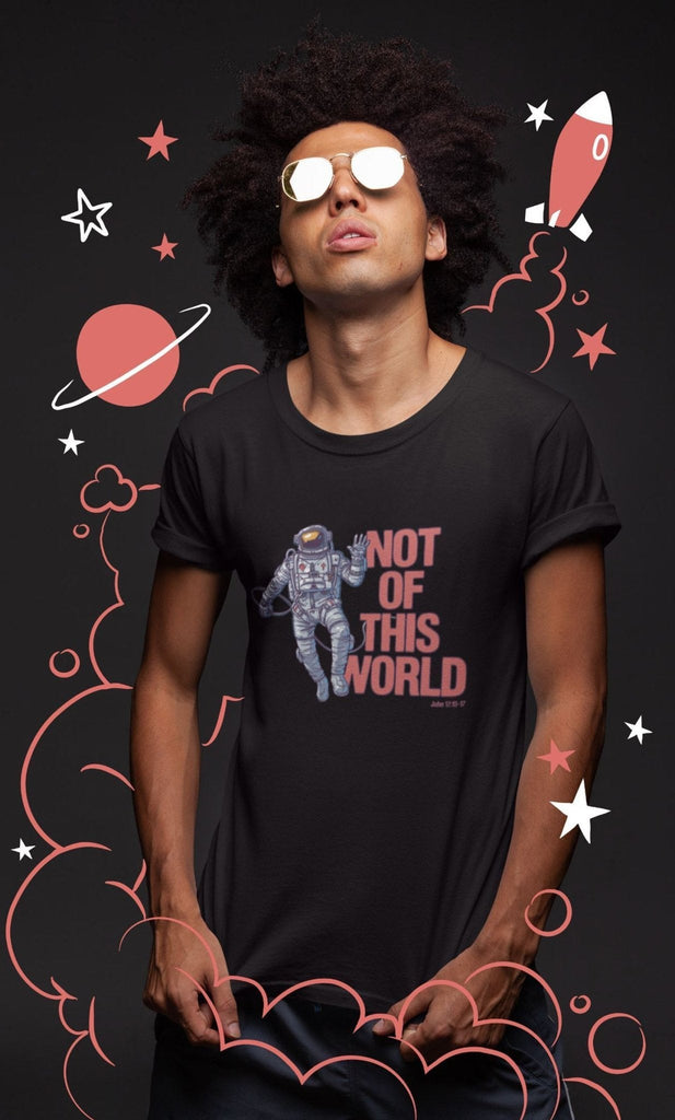 Not Of This World - Men’s T -  White / XS, White / S, White / M, White / L, White / XL, White / 2XL, White / 3XL, White / 4XL, Black / XS, Black / S -  Trini-T Ministries