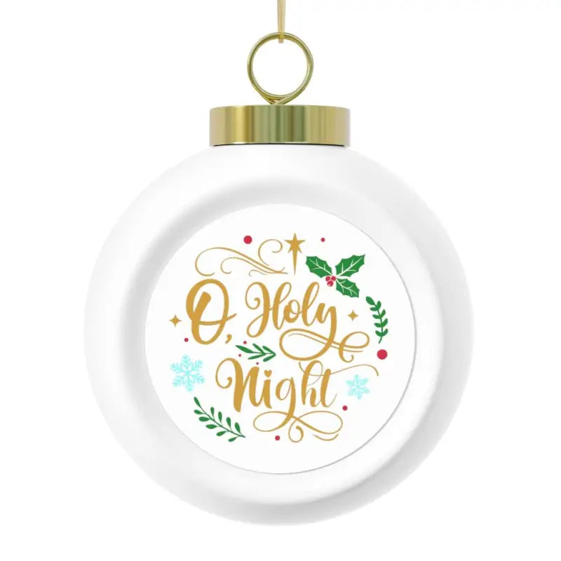 O Holy Night - Christmas Ball Ornament -  Bells / Round / 2.5" × 3", Tree / Round / 2.5" × 3" -  Trini-T Ministries