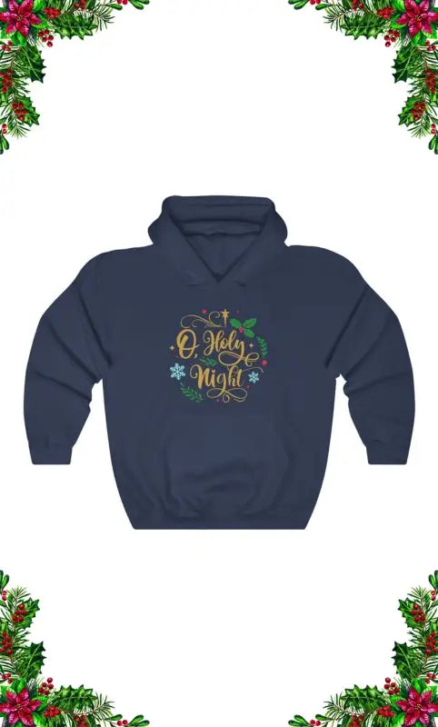 O Holy Night - Hoodie -  Navy / S, Navy / M, Navy / L, Navy / XL, Navy / 2XL, Navy / 3XL, Navy / 4XL, Navy / 5XL, Charcoal / S, Charcoal / M -  Trini-T Ministries