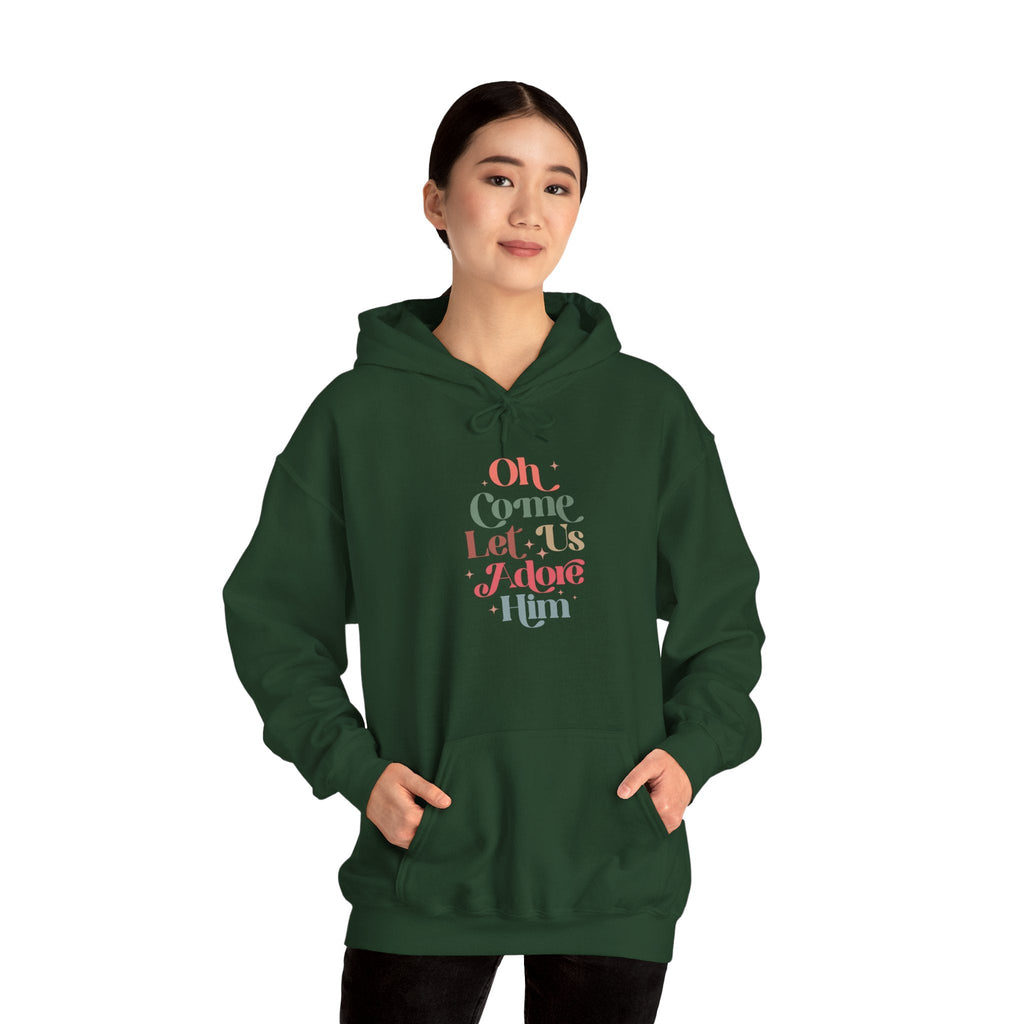 Woman Wearing Green Christian Christmas Hoodie - Jesus is the Reason for the Season - Perfect Holiday Apparel to Share Faith with Style.