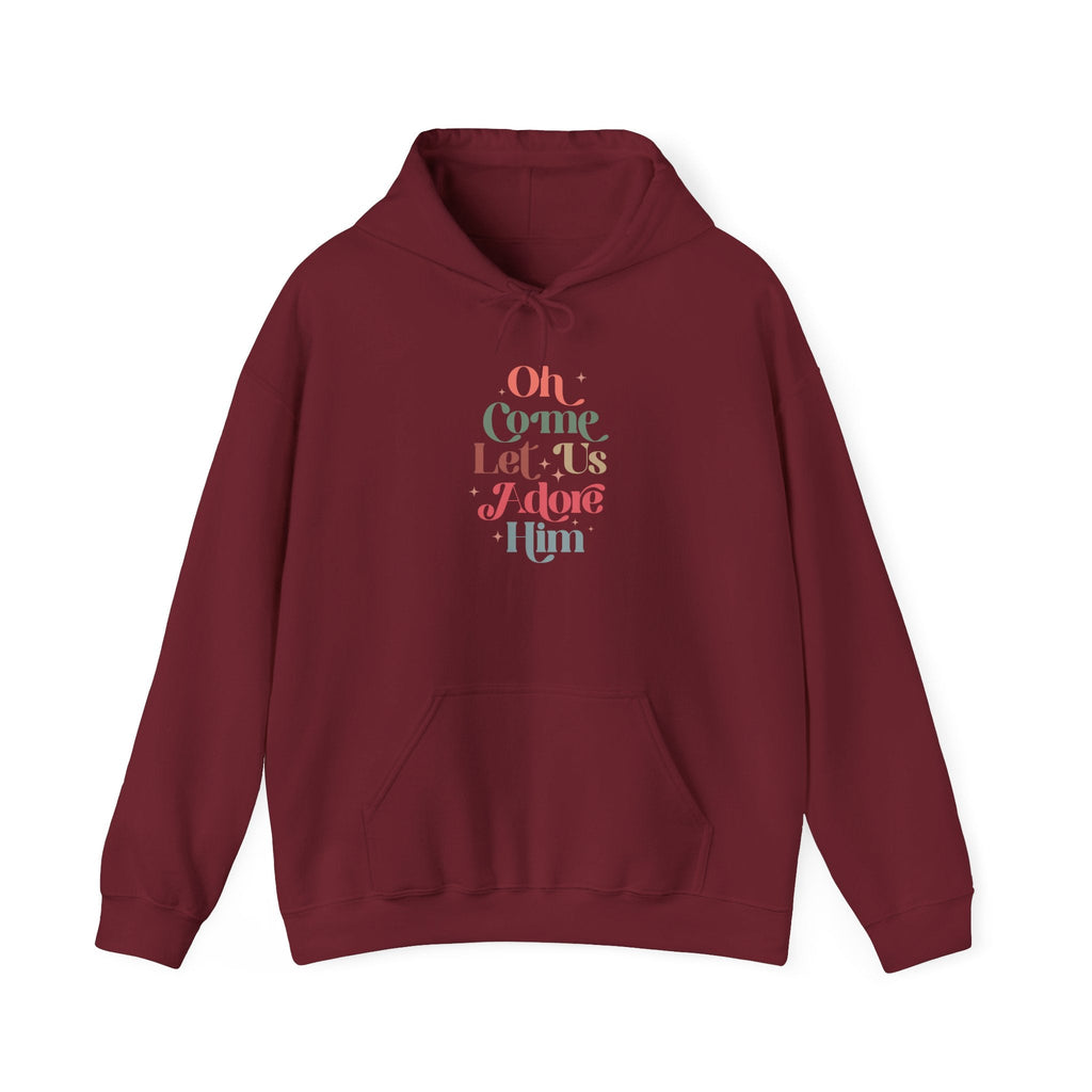 Maroon Christian Holiday Hoodie - Jesus is the Reason for the Season  Design - Religious Christmas Sweatshirt - Perfect Faith-Inspired Gift for Him or Her.