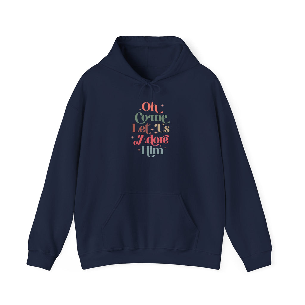 Navy Blue Jesus is the Reason for the Season Hoodie - Christian Christmas Apparel - Comfortable Hoodie for Sharing Faith During the Holidays.