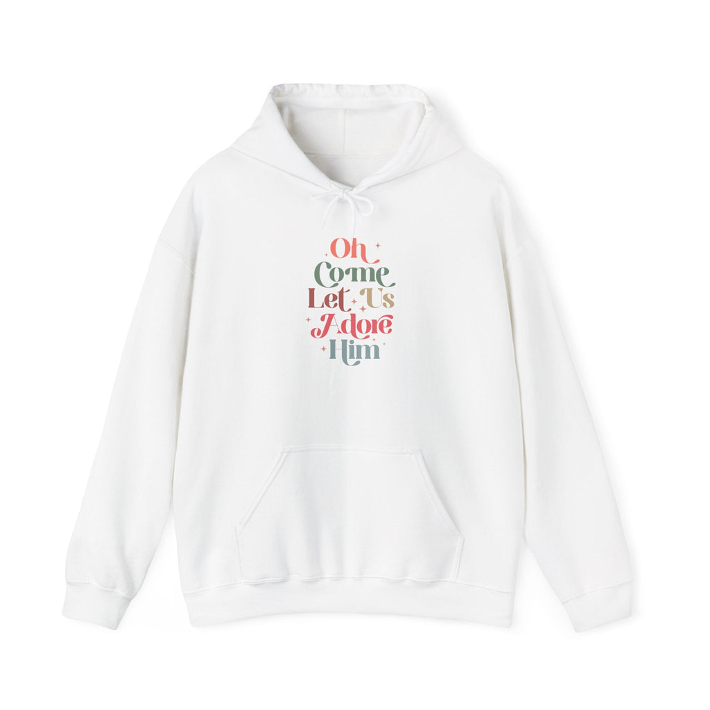 White Christmas Hoodie with Christian Message - Jesus is the Reason for the Season - Ideal Faith-Based Winter Apparel for Holiday Celebrations.