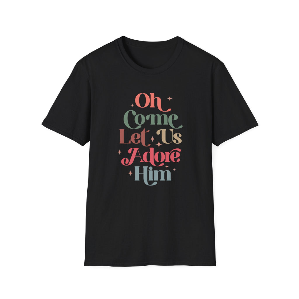 Oh Come Let Us Adore Him - T-shirt - XS / Black - T-Shirt