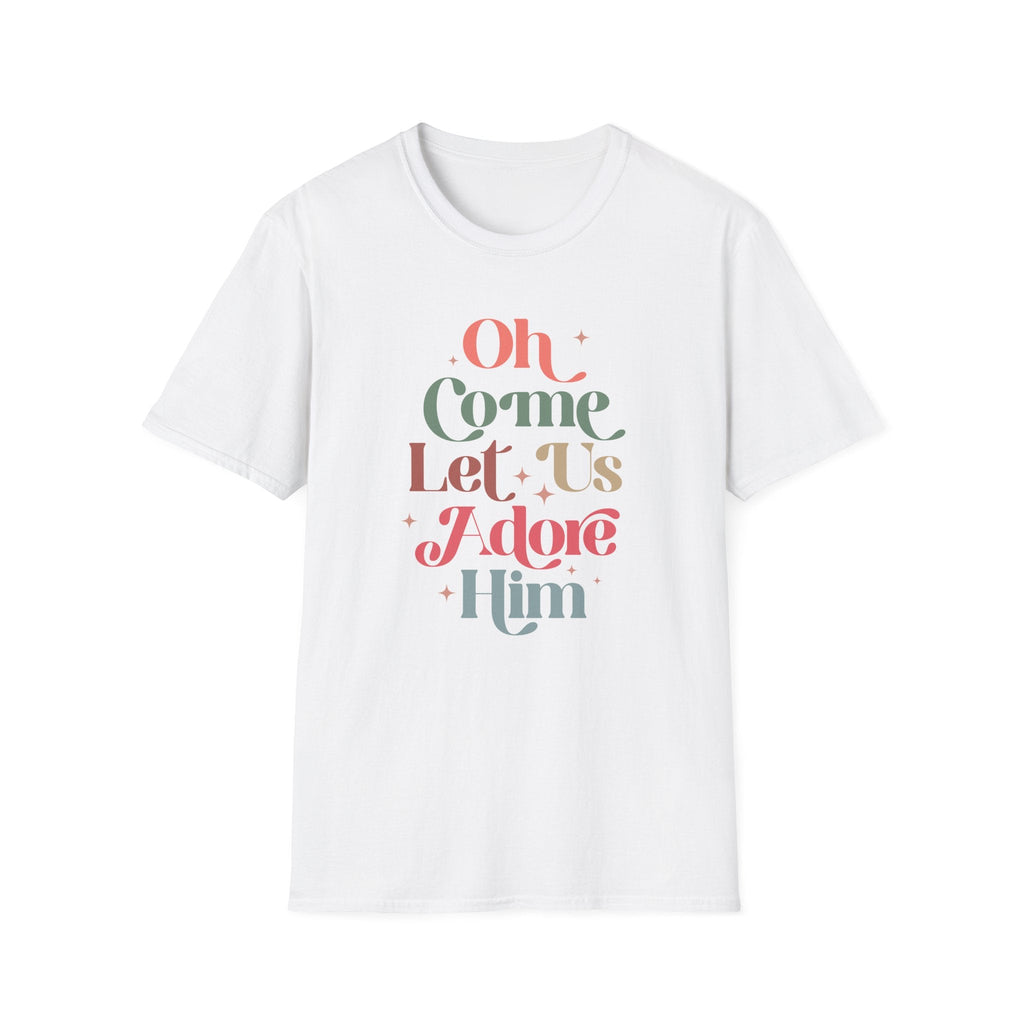 Oh Come Let Us Adore Him - T-shirt - XS / White - T-Shirt