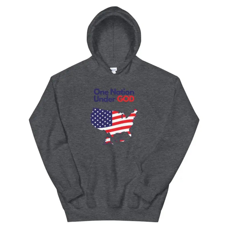 One Nation Under God - Hoodie -  Black / S, Black / M, Black / L, Black / XL, Black / 2XL, Black / 3XL, Black / 4XL, Black / 5XL, Navy / S, Navy / M -  Trini-T Ministries