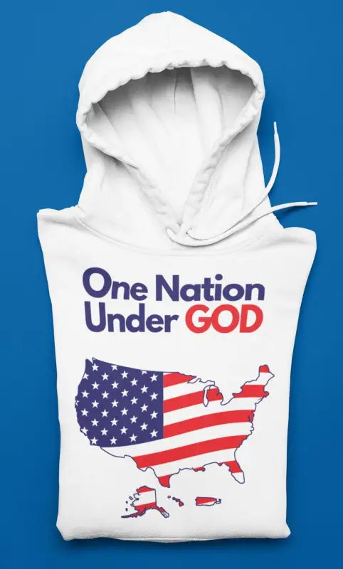 One Nation Under God - Hoodie -  Black / S, Black / M, Black / L, Black / XL, Black / 2XL, Black / 3XL, Black / 4XL, Black / 5XL, Navy / S, Navy / M -  Trini-T Ministries