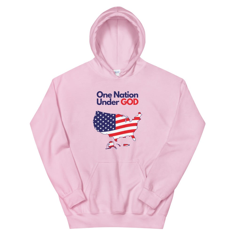 One Nation Under God - Hoodie -  Black / S, Black / M, Black / L, Black / XL, Black / 2XL, Black / 3XL, Black / 4XL, Black / 5XL, Navy / S, Navy / M -  Trini-T Ministries