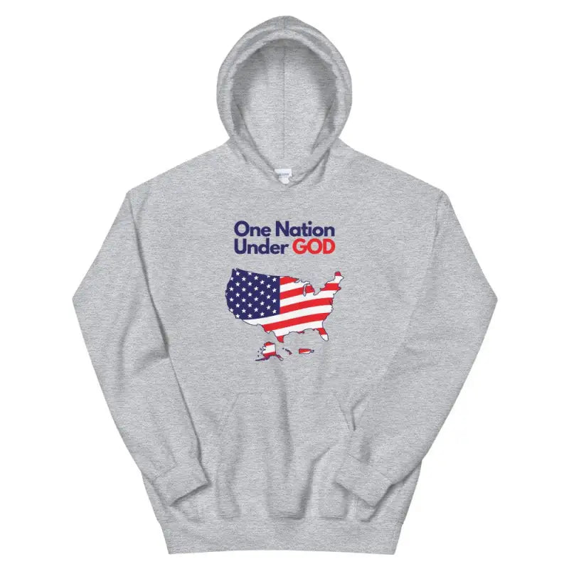 One Nation Under God - Hoodie -  Black / S, Black / M, Black / L, Black / XL, Black / 2XL, Black / 3XL, Black / 4XL, Black / 5XL, Navy / S, Navy / M -  Trini-T Ministries