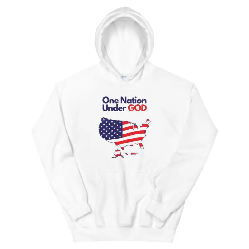 One Nation Under God - Hoodie -  Black / S, Black / M, Black / L, Black / XL, Black / 2XL, Black / 3XL, Black / 4XL, Black / 5XL, Navy / S, Navy / M -  Trini-T Ministries