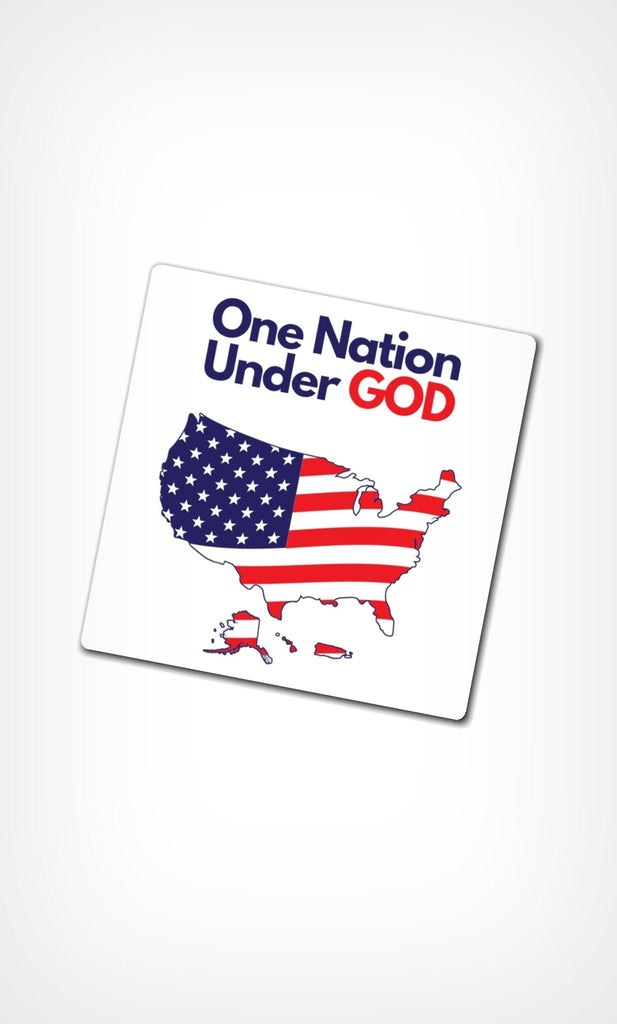 One Nation Under God - Magnet -  6" × 6", 3" × 3", 4" × 4" -  Trini-T Ministries